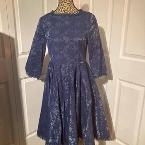 Elegant Blue Lace and shimmer Dress